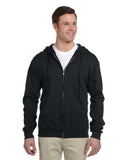 Jerzees-993-Adult 8 oz. NuBlend Fleece Full-Zip Hooded Sweatshirt-BLACK