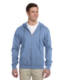 Jerzees-993-Adult 8 oz. NuBlend Fleece Full-Zip Hooded Sweatshirt-LIGHT BLUE