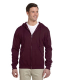 Jerzees-993-Adult 8 oz. NuBlend Fleece Full-Zip Hooded Sweatshirt-MAROON