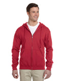 Jerzees-993-Adult 8 oz. NuBlend Fleece Full-Zip Hooded Sweatshirt-TRUE RED
