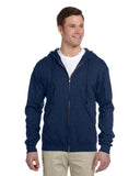 Jerzees-993-Adult 8 oz. NuBlend Fleece Full-Zip Hooded Sweatshirt-VINTAGE HTH NAVY