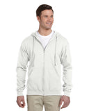 Jerzees-993-Adult 8 oz. NuBlend Fleece Full-Zip Hooded Sweatshirt-WHITE