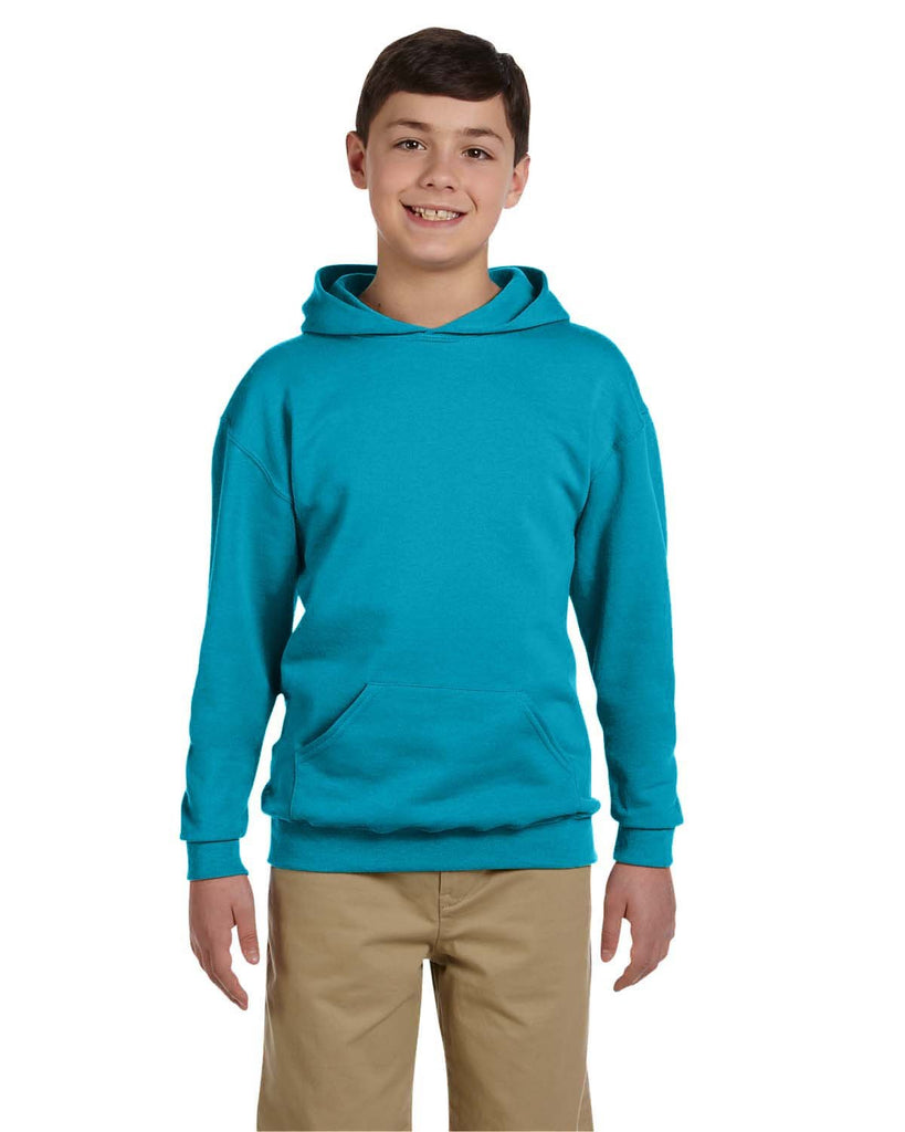 Jerzees-996Y-Youth 8 oz. NuBlend Fleece Pullover Hooded Sweatshirt-CALIFORNIA BLUE