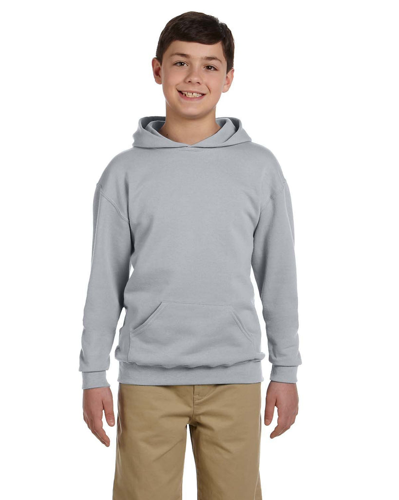 Jerzees-996Y-Youth 8 oz. NuBlend Fleece Pullover Hooded Sweatshirt-OXFORD