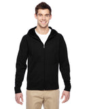 Jerzees-PF93MR-Adult 6 oz. DRI-POWER SPORT Full-Zip Hooded Sweatshirt-BLACK
