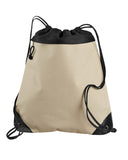 Liberty Bags-2562-Coast to Coast Drawstring Pack-LIGHT TAN