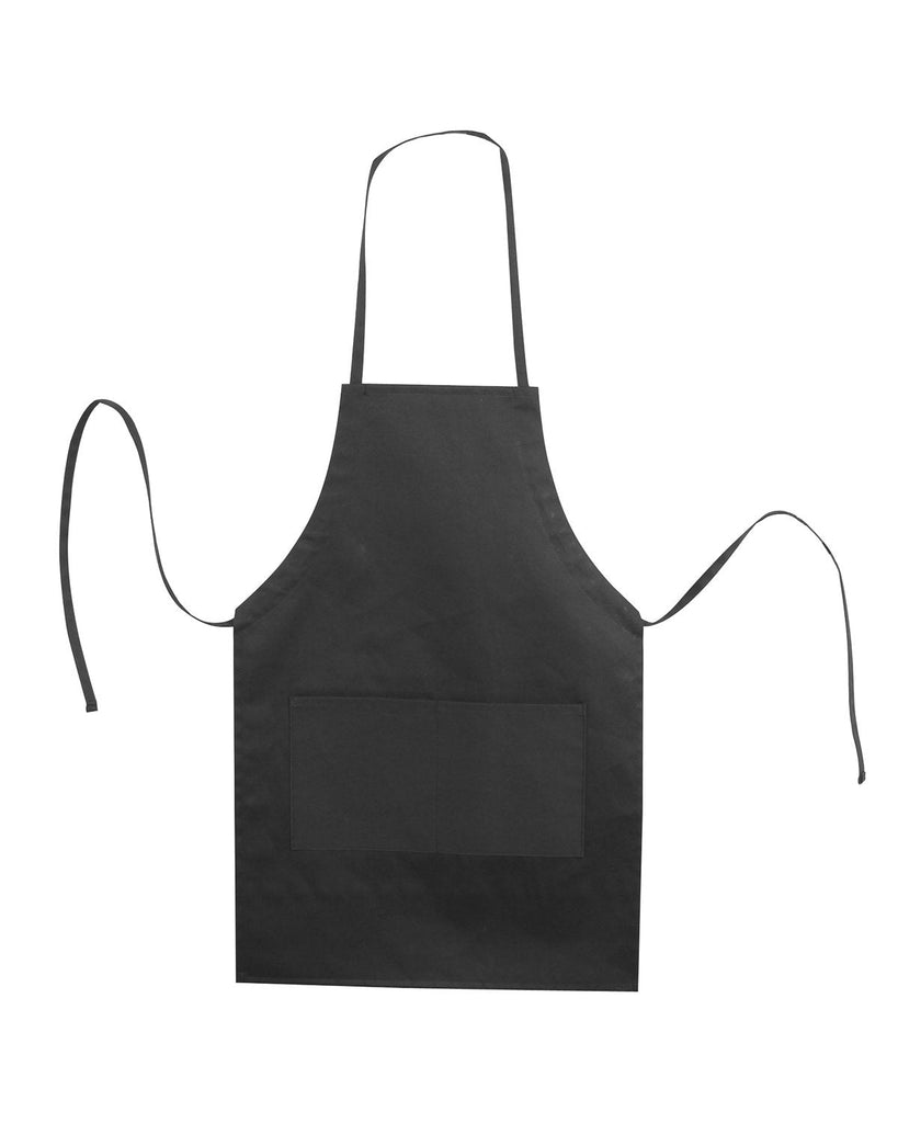 Liberty Bags-5502-Caroline AL2B Butcher Style 2-Pocket Apron-BLACK