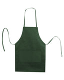Liberty Bags-5502-Caroline AL2B Butcher Style 2-Pocket Apron-FOREST GREEN