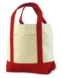 Liberty Bags-8867-Seaside Cotton Canvas Tote-RED