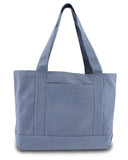 Liberty Bags-8870-Seaside Cotton Canvas 12 oz. Pigment-Dyed Boat Tote-BLUE JEAN