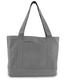Liberty Bags-8870-Seaside Cotton Canvas 12 oz. Pigment-Dyed Boat Tote-GREY
