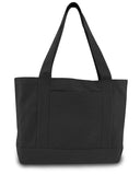 Liberty Bags-8870-Seaside Cotton Canvas 12 oz. Pigment-Dyed Boat Tote-WASHED BLACK
