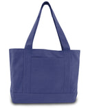Liberty Bags-8870-Seaside Cotton Canvas 12 oz. Pigment-Dyed Boat Tote-WASHED NAVY