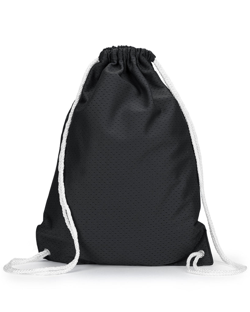 Liberty Bags-8895-Jersey Mesh Drawstring Backpack-BLACK