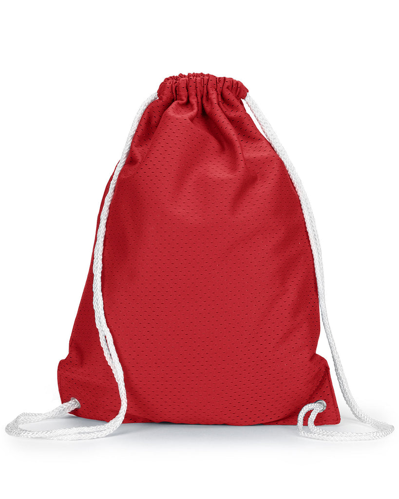 Liberty Bags-8895-Jersey Mesh Drawstring Backpack-RED