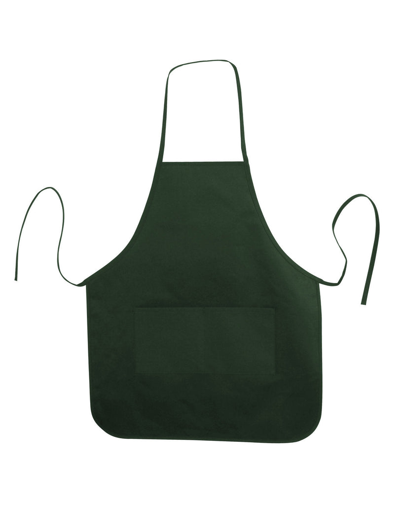 Liberty Bags-LB5505-Heather NL2R Long Round Bottom Cotton Twill Apron-FOREST GREEN
