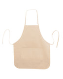 Liberty Bags-LB5505-Heather NL2R Long Round Bottom Cotton Twill Apron-NATURAL