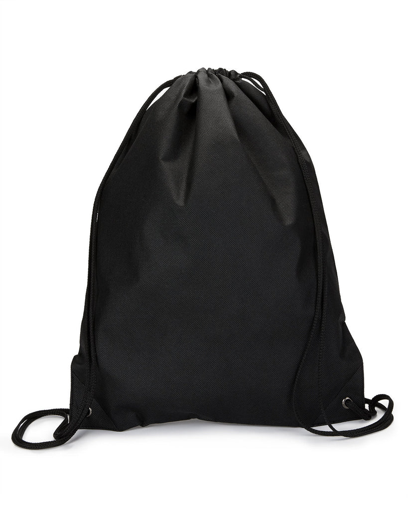 Liberty Bags-LBA136-Non-Woven Drawstring Bag-BLACK