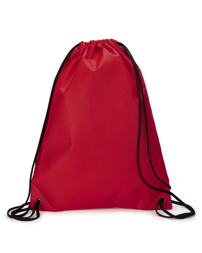 Liberty Bags-LBA136-Non-Woven Drawstring Bag-RED