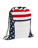 Liberty Bags-OAD5050-OAD Americana Drawstring Bag-RED/ WHITE/ BLUE