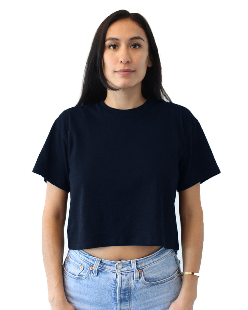 Next Level Apparel-1580NL-Ladies Ideal Crop T-Shirt-MIDNIGHT NAVY