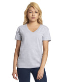Next Level Apparel-3940-Ladies Relaxed V-Neck T-Shirt-HEATHER GRAY