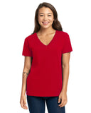 Next Level Apparel-3940-Ladies Relaxed V-Neck T-Shirt-RED