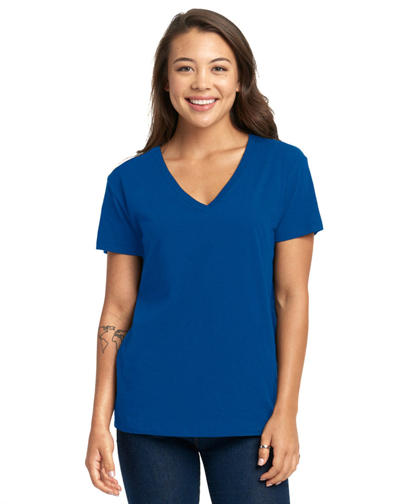 Next Level Apparel-3940-Ladies Relaxed V-Neck T-Shirt-ROYAL