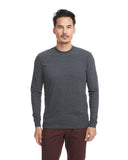 Next Level Apparel-6411-Unisex Sueded Long-Sleeve Crew-HEATHER CHARCOAL
