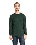Next Level Apparel-6411-Unisex Sueded Long-Sleeve Crew-HTHR FOREST GRN