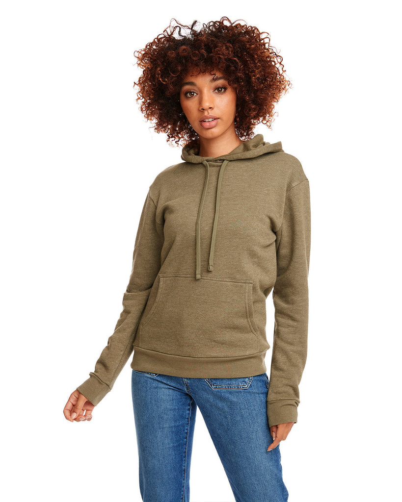 Next Level Apparel-9302-Unisex Classic PCH Pullover Hooded Sweatshirt-HTHR MILITRY GRN