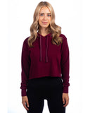 Next Level Apparel-9384-Ladies Cropped Pullover Hooded Sweatshirt-MAROON