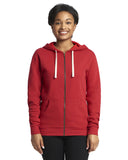 Next Level Apparel-9602-Unisex Santa Cruz Full-Zip Hooded Sweatshirt-RED