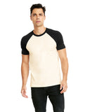 Next Level Apparel-N3650-Unisex Raglan Short-Sleeve T-Shirt-BLACK/ NATURAL