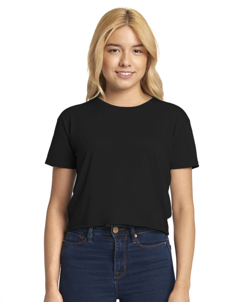 Next Level Apparel-N5080-Ladies Festival Cali Crop T-Shirt-BLACK