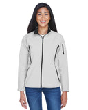 North End-78034-Ladies Three-Layer Fleece Bonded Performance Soft Shell Jacket-NATURAL STONE