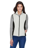 North End-78050-Ladies Three-Layer Light Bonded Performance Soft Shell Vest-NATURAL STONE