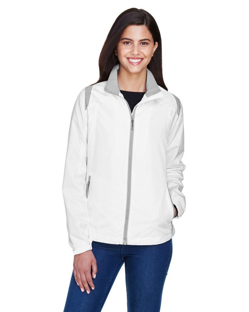 North End-78076-Ladies Endurance Lightweight Colorblock Jacket-WHITE