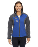 North End-78176-Ladies Terrain Colorblock Soft Shell with Embossed Print-NAUTICAL BLUE