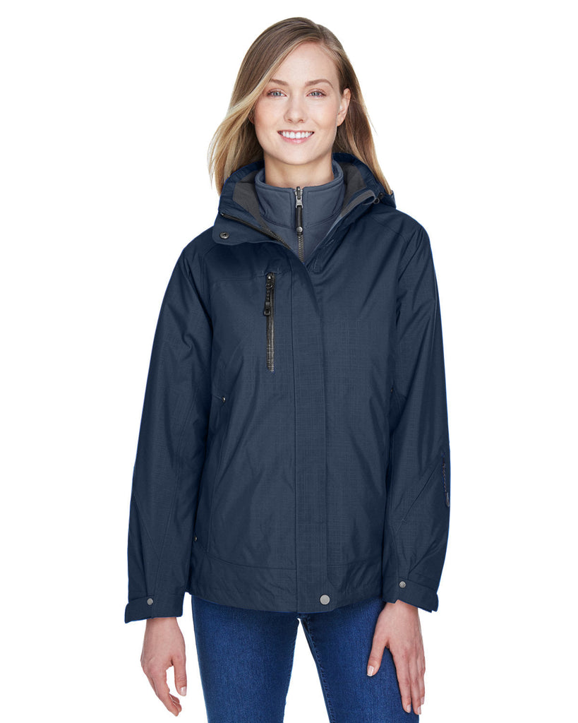 North End-78178-Ladies Caprice 3-in-1 Jacket with Soft Shell Liner-CLASSIC NAVY