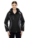North End-78195-Ladies Height 3-in-1 Jacket with Insulated Liner-BLACK