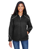 North End-78196-Ladies Angle 3-in-1 Jacket with Bonded Fleece Liner-BLACK