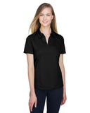 North End-78632-Ladies Recycled Polyester Performance Piqué Polo-BLACK