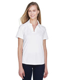 North End-78632-Ladies Recycled Polyester Performance Piqué Polo-WHITE