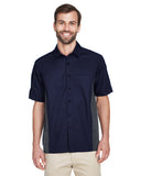 North End-87042T-Mens Tall Fuse Colorblock Twill Shirt-CLASC NAVY/ CRBN