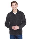 North End-88172T-Mens Tall Voyage Fleece Jacket-HEATHER CHARCOAL