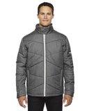 North End-88698-Mens Avant Tech Mélange Insulated Jacket with Heat Reflect Technology-CARBON HEATHER