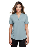 North End-NE100W-Ladies Jaq Snap-Up Stretch Performance Polo-OPAL BLUE