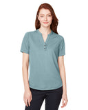 North End-NE102W-Ladies Replay Recycled Polo-OPAL BLUE
