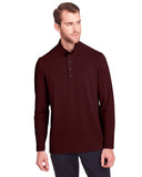 North End-NE400-Mens Jaq Snap-Up Stretch Performance Pullover-BURGUNDY